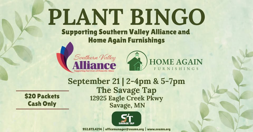 Plant Bingo NOTE TWO TIME SLOTS